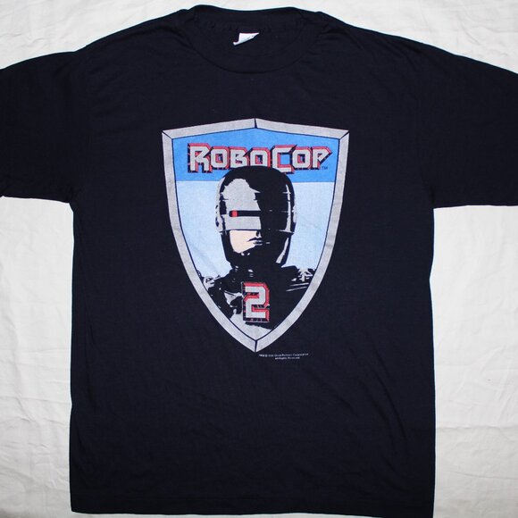 Robocop 2 1990 movie promo shirt NEW UNWORN original vintage film advertisement - Picture 1 of 5